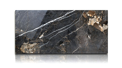 A black and white marble slab with a shiny surface. generated using AI