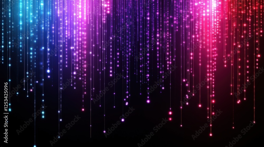 Poster wireless data transmission, high speed internet. information flow in abstract cyberspace. neural net