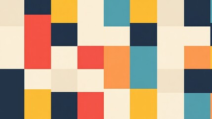 Fototapeta premium Abstract Geometric Pattern of Colorful Squares