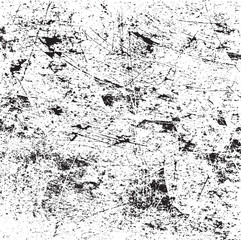 Scratched and Cracked Grunge Urban Background Texture Vector. Dust Overlay Distress Grainy Grungy Effect. Distressed Backdrop Vector Illustration. Isolated Black on White Background. EPS 10.