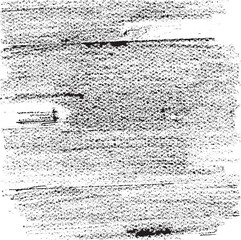 Monochrome texture composed of irregular graphic elements. Distressed uneven grunge background. Abstract vector illustration. Overlay for interesting effect and depth. Isolated on white background.