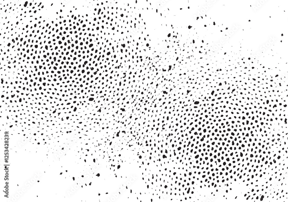 Aufkleber monochrome texture composed of irregular graphic elements. distressed uneven grunge background. abst