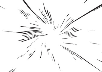 Obraz premium Circular starburst explosion texture. Distressed uneven grunge background. Abstract vector illustration. Overlay to create interesting effect and depth. Isolated on white background.