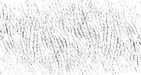 Monochrome texture composed of irregular graphic elements. Distressed uneven grunge background. Abstract vector illustration. Overlay for interesting effect and depth. Isolated on white background.