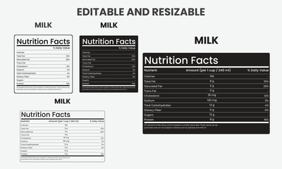  Nutrition Facts Supplement Facts For Product Package label design