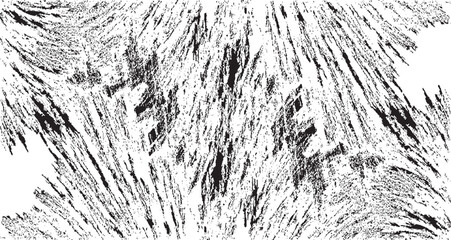Monochrome texture composed of irregular graphic elements. Distressed uneven grunge background. Abstract vector illustration. Overlay for interesting effect and depth. Isolated on white background.