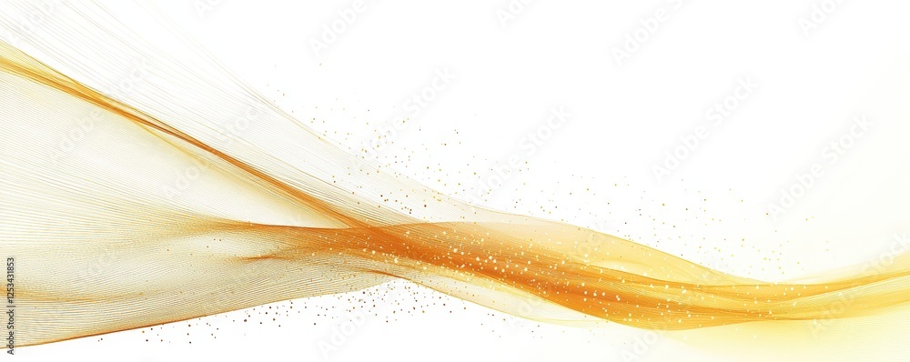 Poster abstract golden light effect background with shining particles creating an ethereal and vibrant comp