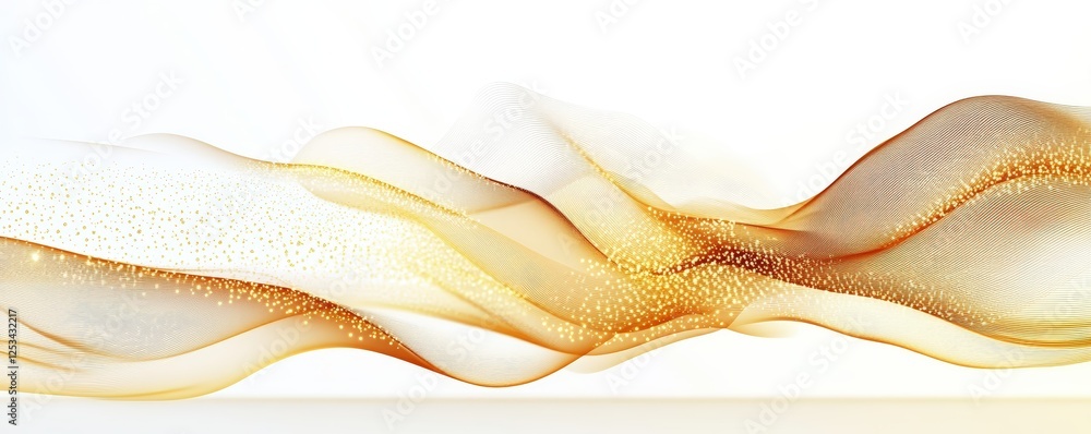 Poster abstract golden light effect background with shining waves and elegant gradients for creative design