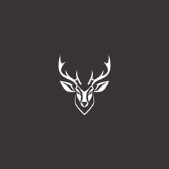 deer head logo design