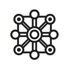 Minimalist Blockchain Node Icon