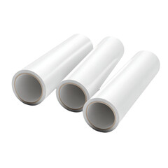Fototapeta premium three rolls of white paper on a white background