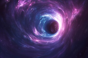 Obraz premium Cosmic Vortex A Glowing Nebula Swirling Into A Black Hole