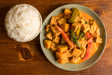 pumpkin curry with rice