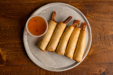 deep fried shrimp rolls