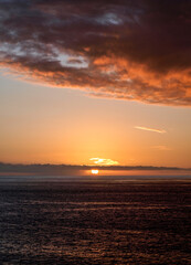 Sonnenuntergang über dem Atlantik auf der Kanaren Insel La Palma