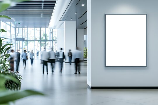 Blank Advertisement In Modern Office Lobby Building