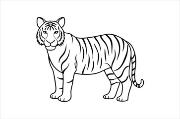 tiger vector,  icon vector illustration,  tiger  silhouette of a tiger isolated on a white background, eps, png, svg, vector,
