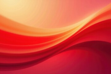 Abstract Red and Orange Wave Design Background Featuring Smooth Color Transitions and Subtle Light Effects