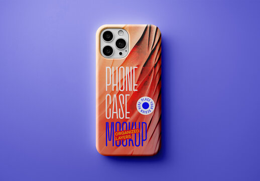 High-Quality Mobile Phone Case Mockup for Smartphone Cover Design, Digital Product Presentation, and E-Commerce Display