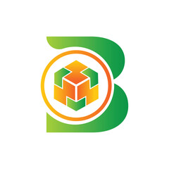 Letter B vector logo template, Colorful Letter B logo, Financial Company Logo, Financial Institute Advisors Logo Design Template Vector Icon