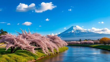 Beautiful Green Landscape With Blue Sky