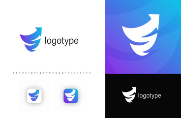 Abstract arrow logo symbolizing growth, success, and upward movement. Ideal for finance, business consulting, marketing, and technology startups. Isolated vector logo concept.