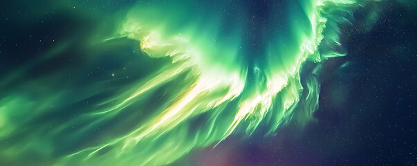 Vibrant aurora borealis in the night sky