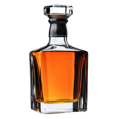 a bottle of whiskey on a white background