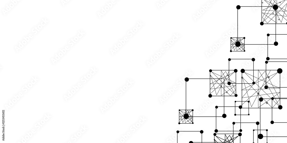 Poster abstract beautiful perfect random black lines background. abstract black lines with white background