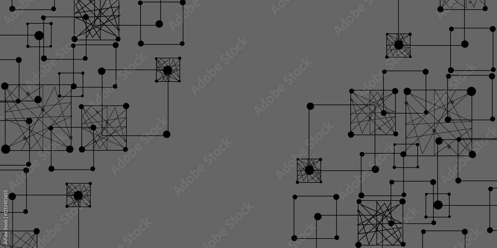 Poster Abstract beautiful perfect random black lines background. abstract black lines with gray background creative geometric triangle shape. perfect random abstract line background. Vector illustration.