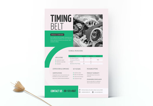 Technical Product Data Sheet Flyer Template