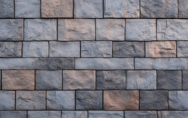 Rustic and textured stone wall design with subtle gray and brown tones featuring a natural and weathered appearance