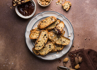 Traditional italian Cantuccini cookies