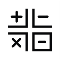 Obraz premium Collection of Math Symbols on Chalkboard Background 