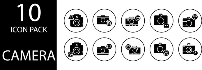 camera Editable Icons set, 