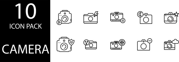 camera Editable Icons set, 
