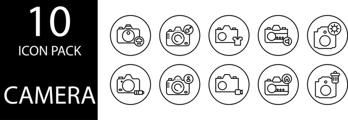 camera Editable Icons set, 