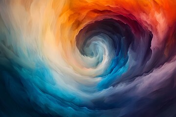 Naklejka premium Abstract swirling colors form a vibrant vortex