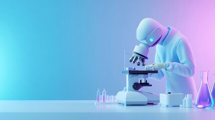 AIassisted biotech lab, analyzing new vaccine formulations, 3D illustration
