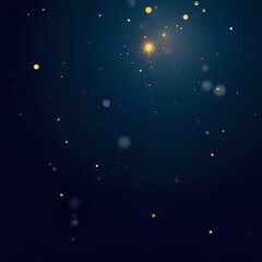 Glimmering Goldfall on Midnight Blue
