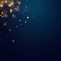 Glimmering Goldfall on Midnight Blue
