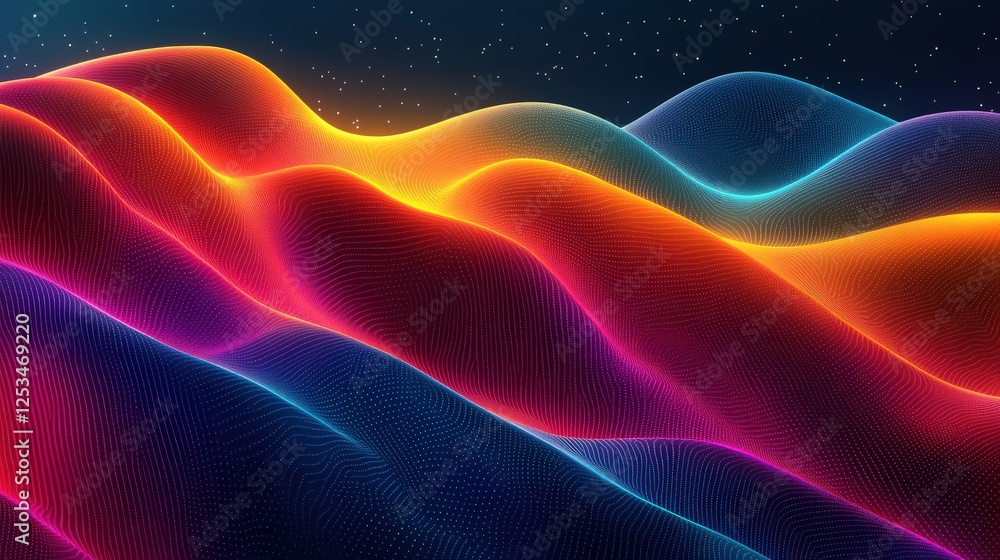 Poster abstract background featuring colorful lines stars and geometric patterns with sharp edges