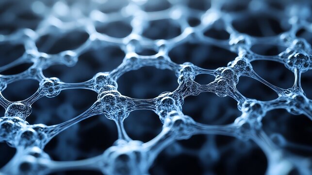 Highresolution closeup of a chemical reaction creating intricate crystallized patterns under a microscope