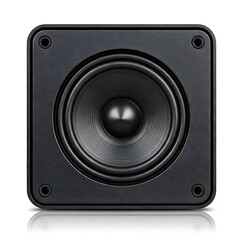 Mini speaker for home white background.