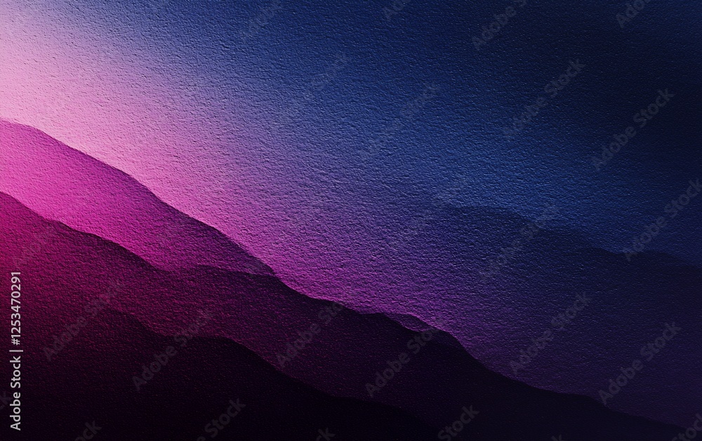 Poster abstract gradient textured background with vibrant pink and blue mountain-like layers for digital ar