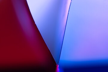 Abstract of red and blue separated by line