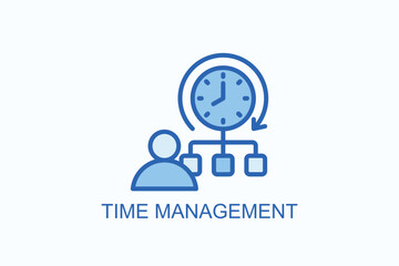 Time Management Icon Or Logo Isolated Illustration