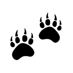 bear footprints silhouette