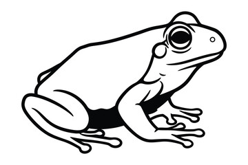 Frog  silhouette vector illustration.