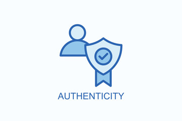 Authenticity Icon Or Logo Isolated Illustration